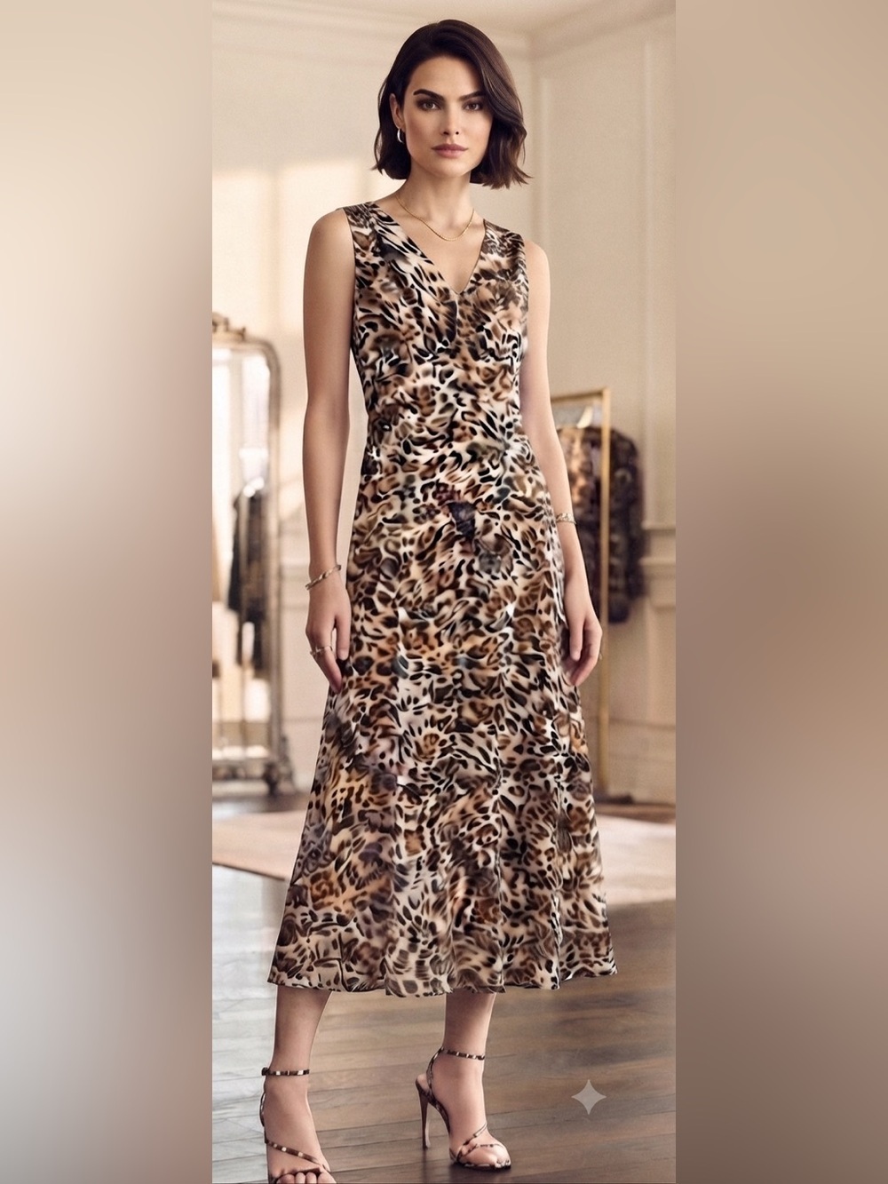 Rachel Zoe Animal Print Sleeveless Dress